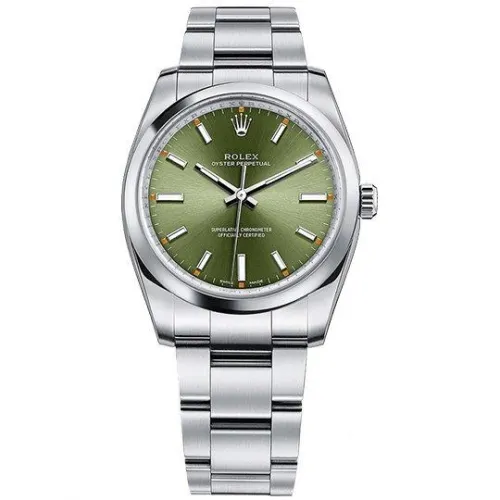 Часы Rolex Oyster Perpetual 34mm Olive Green Dial 2016 114200 021401