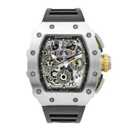 Часы Richard Mille RM 011 Automatic Flyback Chronograph in Titanium on Black Rubber 310206