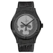 Часы Hublot Classic Fusion Skull 45mm 511.ND.9100.LR.1700.SKULL Titanium Full Pave Watch 030242
