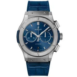 Часы Hublot Classic Fusion Chronograph Titanium Blue 42mm 541.NX.7170.LR 030254