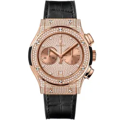 Часы Hublot Classic Fusion Chronograph King Gold Pave 42mm 521.OX.9010.LR.1704 030257