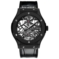 Часы Hublot Classic Fusion Ultra-Thin Skeleton Tourbillon All Black 505.CM.0140.LR 030903