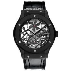 Часы Hublot Classic Fusion Ultra-Thin Skeleton Tourbillon All Black 505.CM.0140.LR 030903
