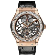 Часы Hublot Classic Fusion Skeleton Tourbillon King Gold Baguette 45 505.OX.0180.LR.1904 030907