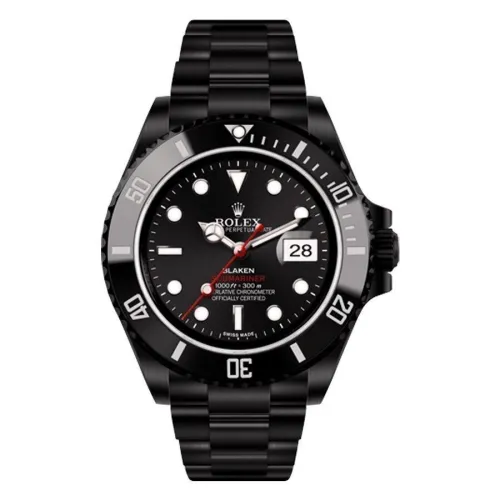 Часы Rolex Single Red Submariner Date LN (black, DLC) 116610LN 021618