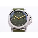 Часы Panerai 2020 PAM1056 Luminor 1950 GMT Green Dial 44mm Automatic Stainless Watch 300313
