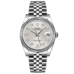 Часы Rolex Datejust 36 White Rolesor 116234 Silver set with diamonds Jubilee Bracelet 020345