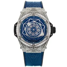 Часы Hublot Big Bang Sang Bleu Titanium Pave 45mm 415.NX.7179.VR.1704.MXM18 030507