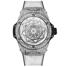 Часы Hublot Big Bang Sang Bleu Titanium White Pave 45mm 415.NX.2027.VR.1704.MXM18 030508
