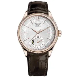 Часы Rolex Cellini Dual Time Everose Gold 50525 silver dial 022011