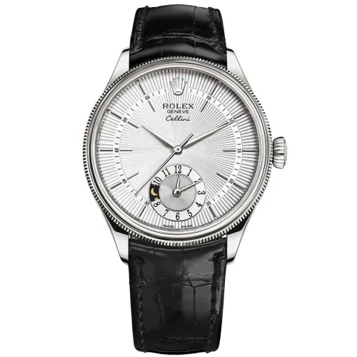 Часы Rolex Cellini Dual Time White Gold 50529 silver dial 022012