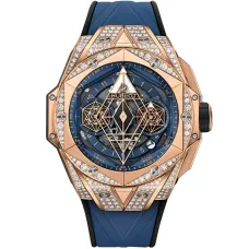 Часы Hublot Big Bang Sang Bleu Unico II King Gold Blue Pave 418.OX.5108.RX.1604.MXM20 030513