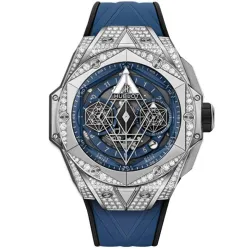 Часы Hublot Big Bang Sang Bleu Unico II Titanium Blue Pave 418.NX.5107.RX.1604.MXM20 030517