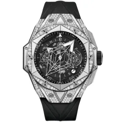 Часы Hublot Big Bang Sang Bleu Unico II Titanium Pave 418.NX.1107.RX.1604.MXM20 030519
