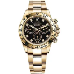 Часы Rolex Daytona Yellow Gold 116508 Black set with Diamonds 020825