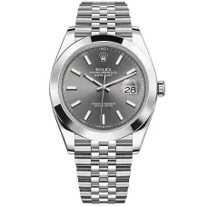 Часы Rolex Datejust 41 Steel Smooth Bezel Jubilee 126300 Dark rhodium 020455