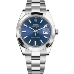 Часы Rolex Datejust 41 Steel Smooth Bezel Oyster 126300 Blue 020451