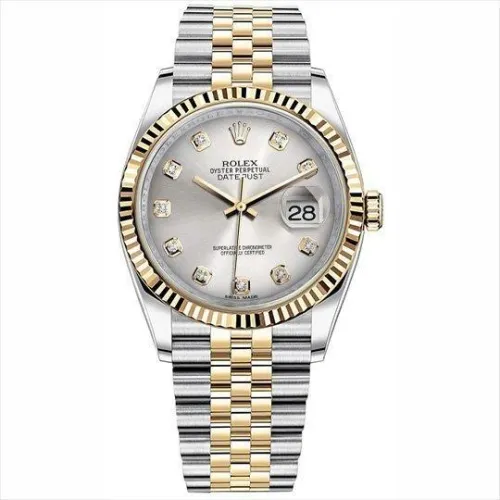Часы Rolex Datejust 36 Steel and Gold Yellow Gold Fluted Bezel 116233 020349