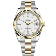 Часы Rolex Datejust 41 Yellow Rolesor Oyster 126333 White Oyster Bracelet 020457
