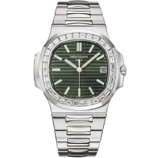 Часы Patek Philippe Nautilus 5711/1300A-001 Olive Green Dial and Diamonds 040648