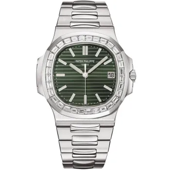 Часы Patek Philippe Nautilus 5711/1300A-001 Olive Green Dial and Diamonds 040648