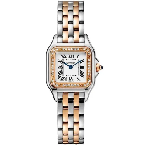 Часы Cartier Panthere de Cartier Small model, pink gold and steel, diamonds W3PN0006 060412