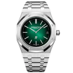 Часы Audemars Piguet Royal Oak “Jumbo” Extra-Thin Platinum and Smoked Green Dial 15202PT.OO.1240PT.01 010507