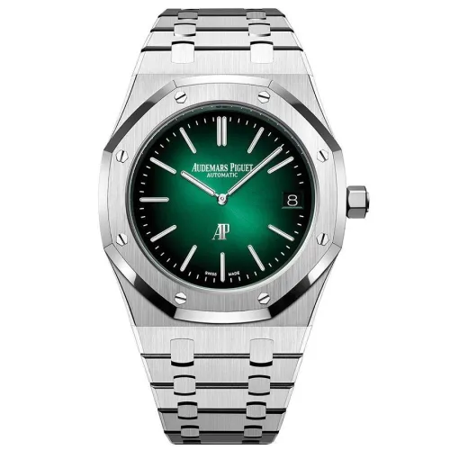Часы Audemars Piguet Royal Oak “Jumbo” Extra-Thin Platinum and Smoked Green Dial 15202PT.OO.1240PT.01 010507