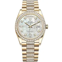 Часы Rolex Day-Date 36 Yellow gold Bezel set with diamond Diamond-set President
Bracelet 128348RBR-0019 020631