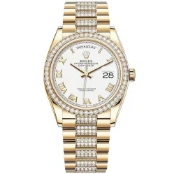 Часы Rolex Day-Date 36 Yellow gold Bezel set with diamond President Bracelet 128348rbr-0043 020632
