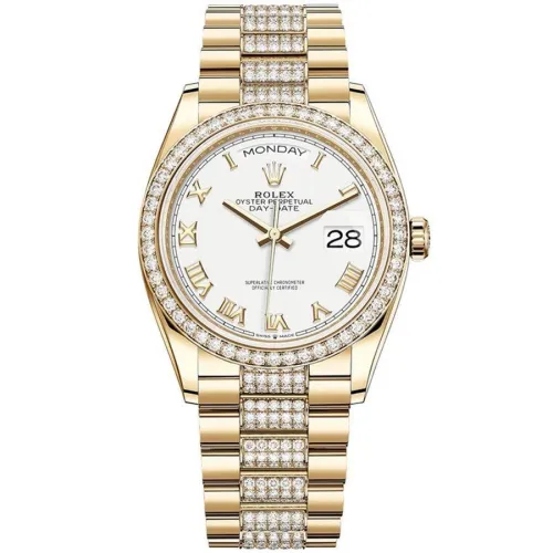 Часы Rolex Day-Date 36 Yellow gold Bezel set with diamond President Bracelet 128348rbr-0043 020633