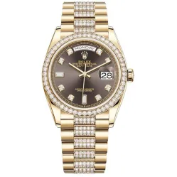 Часы Rolex Day-Date 36 Yellow gold Bezel set with diamond President Bracelet 128348rbr-0007 020640