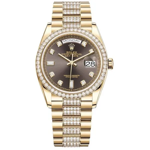 Часы Rolex Day-Date 36 Yellow gold Bezel set with diamond President Bracelet 128348rbr-0007 020641