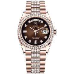 Часы Rolex Day-Date 36 Everose gold Bezel set with diamond President Bracelet 128345rbr-0041 020642