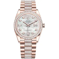 Часы Rolex Day-Date 36 Everose gold Bezel set with diamond President Bracelet 128345rbr-0030 020644