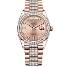 Часы Rolex Day-Date 36 Everose gold Bezel set with diamond President Bracelet 128345rbr-0020 020647