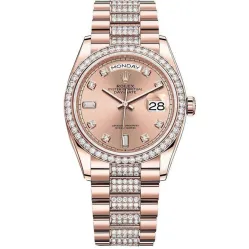 Часы Rolex Day-Date 36 Everose gold Bezel set with diamond President Bracelet 128345rbr-0020 020647