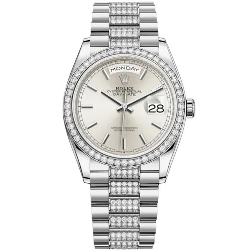 Часы Rolex Day-Date 36 White gold Bezel set with diamond President Bracelet 128349rbr-0013 020650