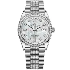 Часы Rolex Day-Date 36 White gold Bezel set with diamond President Bracelet 128349rbr-0014 020651