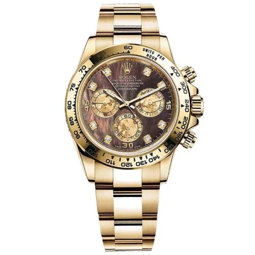 Часы Rolex Cosmograph Daytona Yellow Gold 116508 Black mother-of-pearl set with diamonds 020841
