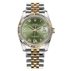 Часы Rolex Datejust 36 Olive green set with diamonds Jubilee 126233 020383