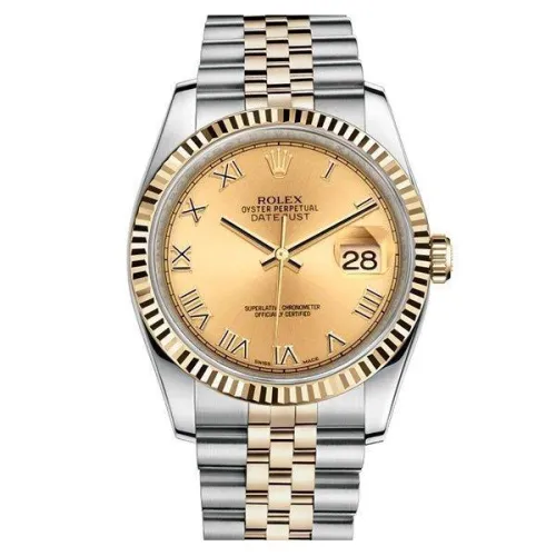 Часы Rolex Datejust 36 Champagne Roman numerals 116233 020386