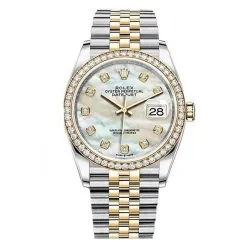 Часы Rolex Datejust 36 White mother-of-pearl set with diamonds 126283RBR 020300