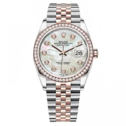 Часы Rolex Datejust 36 White mother-of-pearl set with diamonds 126281RBR 020302