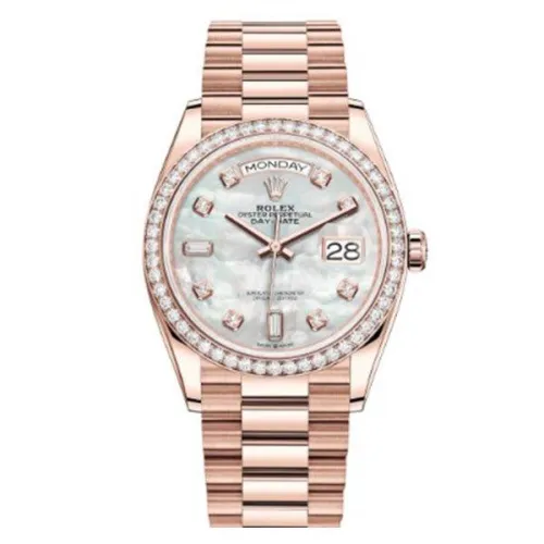 Часы Rolex Day Date Ladies White mother-of-pearl set with diamonds 128345RBR 020655