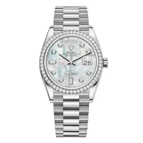 Часы Rolex Day Date Ladies White mother-of-pearl set with diamonds 128349RBR 020664