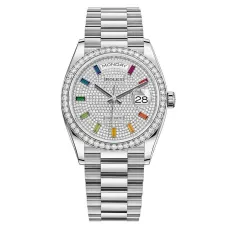 Часы Rolex Day-Date Ladies Diamond-paved rainbow sapphires 128349RBR 020670