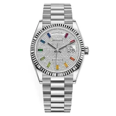Часы Rolex Day-Date Ladies Diamond-paved rainbow sapphires 128239 020667