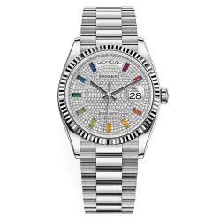 Часы Rolex Day-Date Ladies Diamond-paved rainbow sapphires 128239 020667