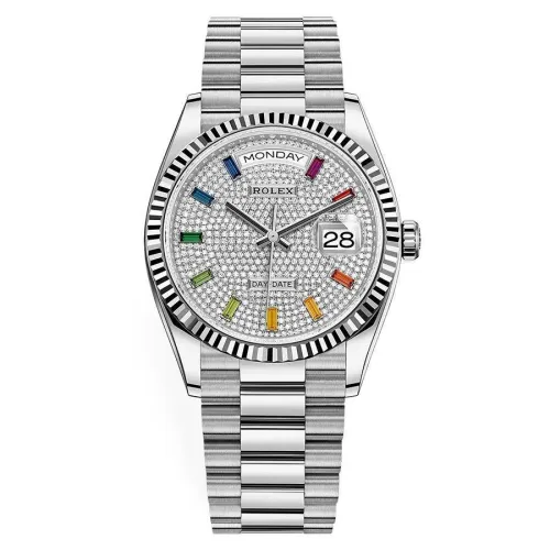 Часы Rolex Day-Date Ladies Diamond-paved rainbow sapphires 128239 020667